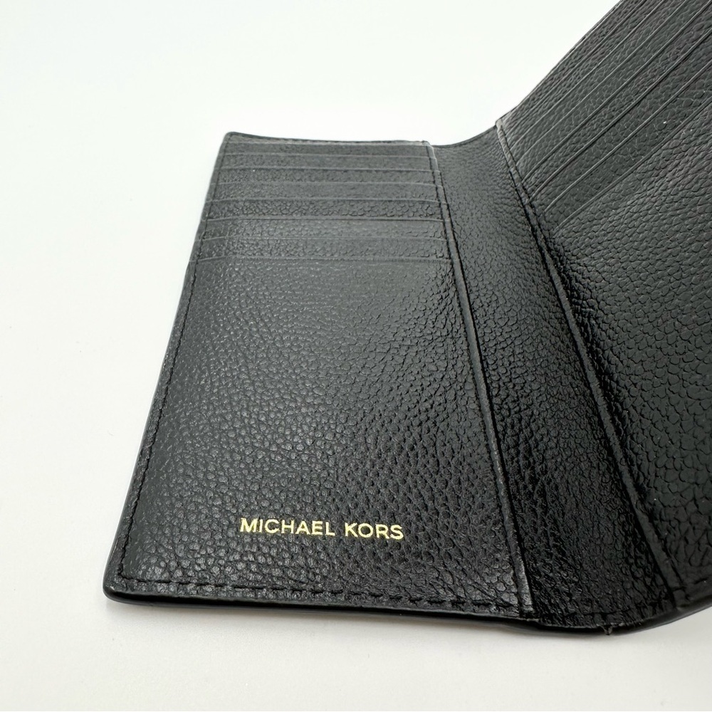 Michael Kors Black Leather Slim Trifold Envelope Wallet - Picture 11 of 11